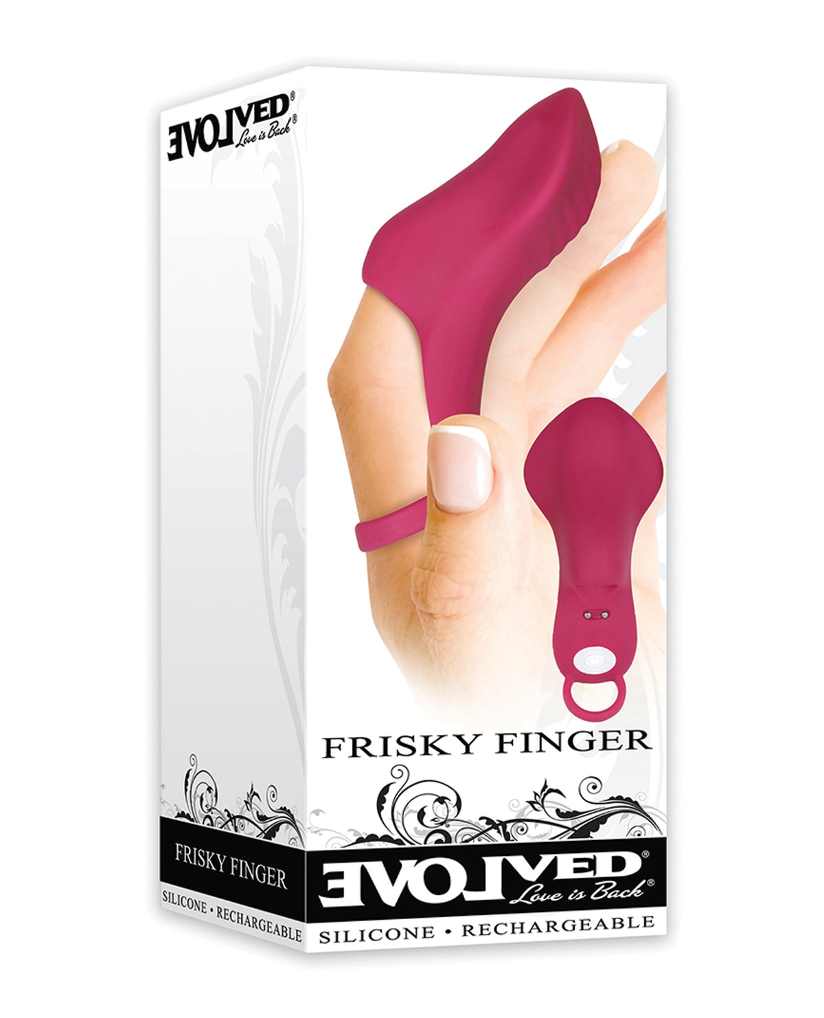 The Soft Hum Evolved Frisky Finger Rechargeable Bullet - Burgundy
