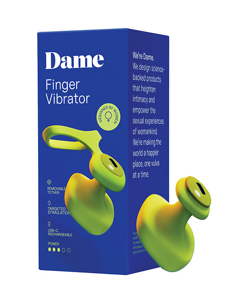 The Soft Hum Dame Fin 2.0 Finger Vibrator - Citrus
