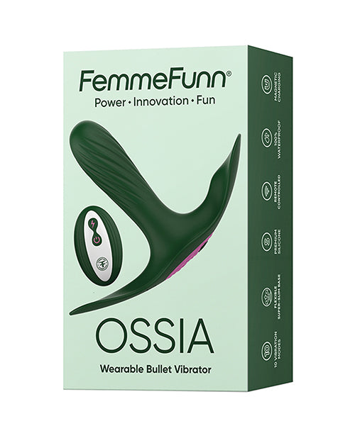The Soft Hum Femme Funn Ossia Wearable Vibrator - Dark Green