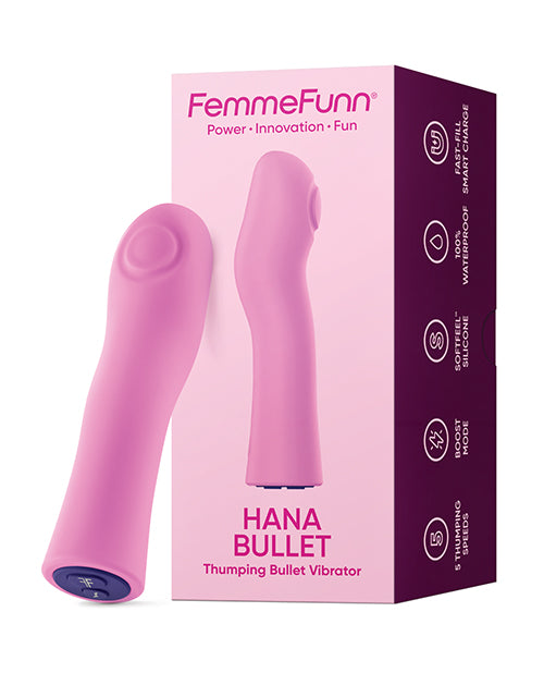 The Soft Hum Femme Funn Hana Fingerlike Thumping Bullet - Pink