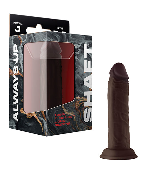 The Soft Hum Shaft Model J Flexskin Liquid Silicone 5.5" Dong - Mahogany