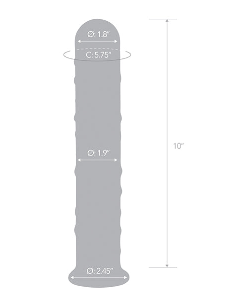 The Soft Hum Glas 10" Extra Large Glass Dildo - Clear