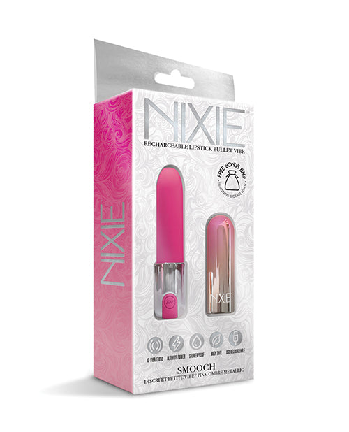 The Soft Hum Nixie Smooch Rechargeable Lipstick Vibrator - Pink Ombre
