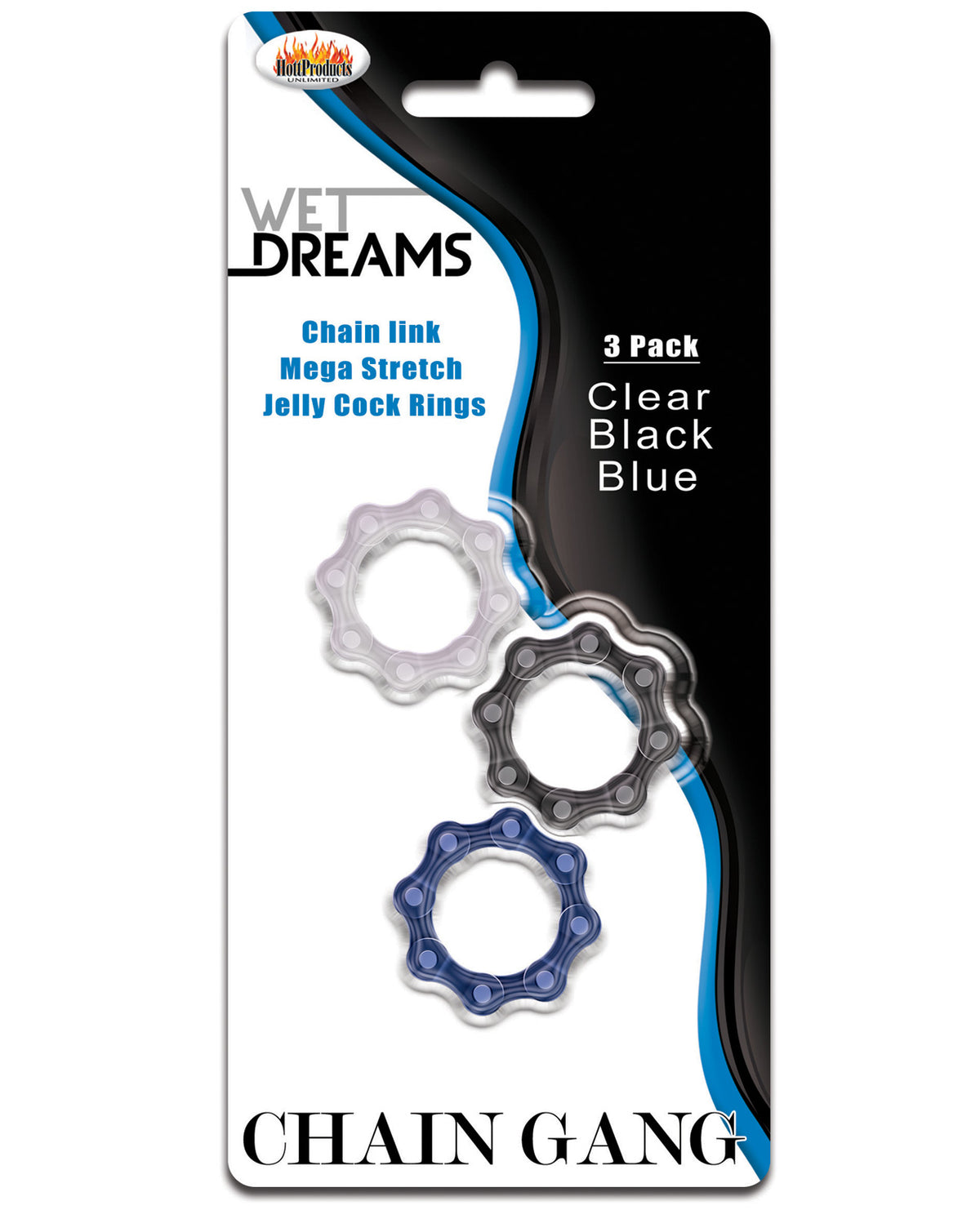 The Soft Hum Wet Dreams Chain Gang Cock Rings - Asst. Pack of 3