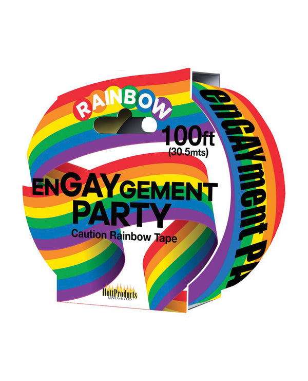 The Soft Hum Engaygement Rainbow Style Caution Tape