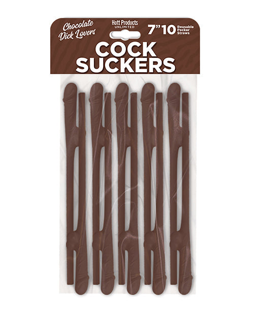 The Soft Hum Cock Suckers Pecker Straws - Chocolate Lovers Pack of 10