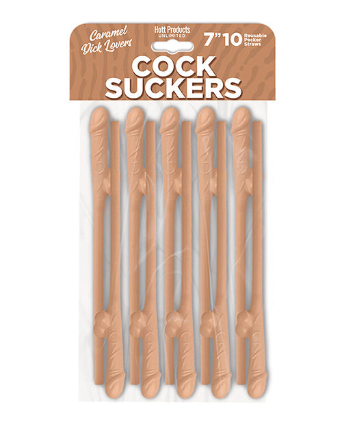 The Soft Hum Cock Suckers Pecker Straws - Caramel Lovers Pack of 10