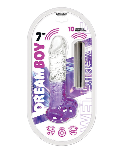 The Soft Hum Wet Dreams Dream Boy 7" Jelly Vibrator - Purple