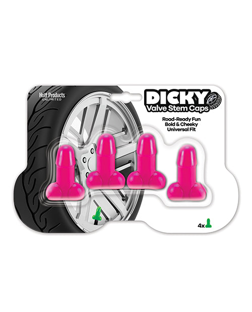 The Soft Hum Dicky Valve Step Caps - Pink 4 Pack