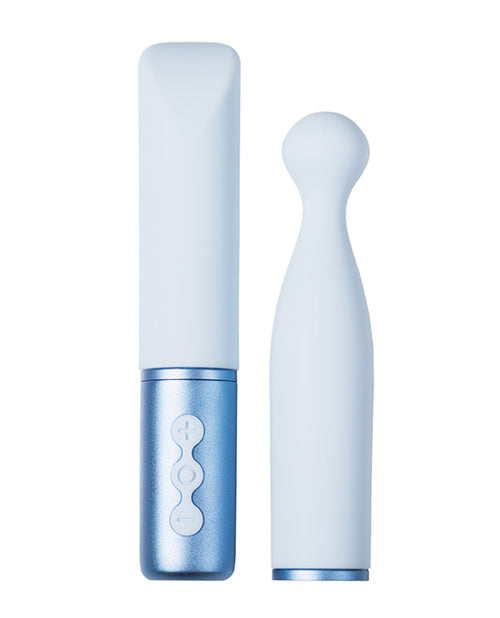 The Soft Hum The Naughty Collection Interchangeable Heads Vibrator - Blu Bundle