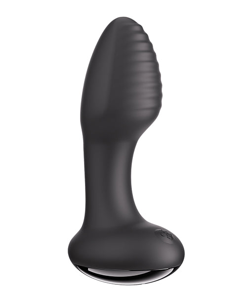 The Soft Hum Frenzy Rotating Butt Plug - Black