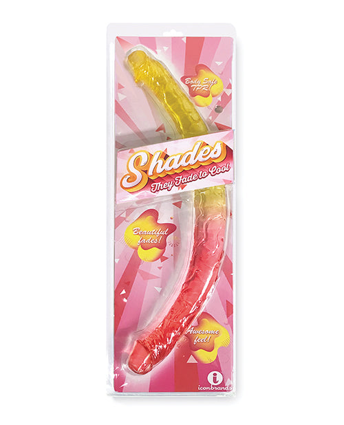 The Soft Hum Shades Jelly TPR Gradient Double Dong - Pink/Yellow