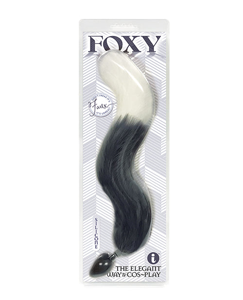 The Soft Hum Foxy Fox Tail Silicone Butt Plug - Silver
