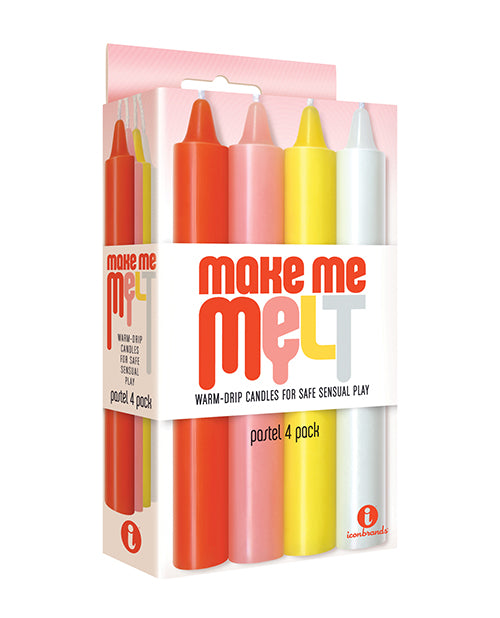 The Soft Hum The 9's Make Me Melt Sensual Warm Drip Candles - Pastel Pack of 4