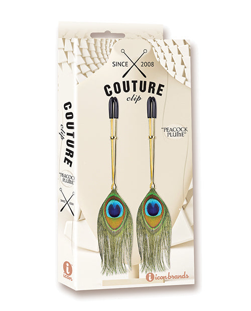 The Soft Hum Couture Clips Luxury Nipple Clamps - Peacock Plume
