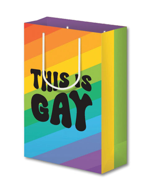 The Soft Hum This Is Gay Stripe Gift Bag