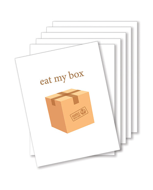 The Soft Hum Eat My Box Naughty Greeting Card - Pack Of 6