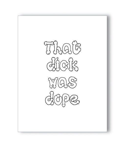 The Soft Hum Dope Dick Naughty Greeting Card