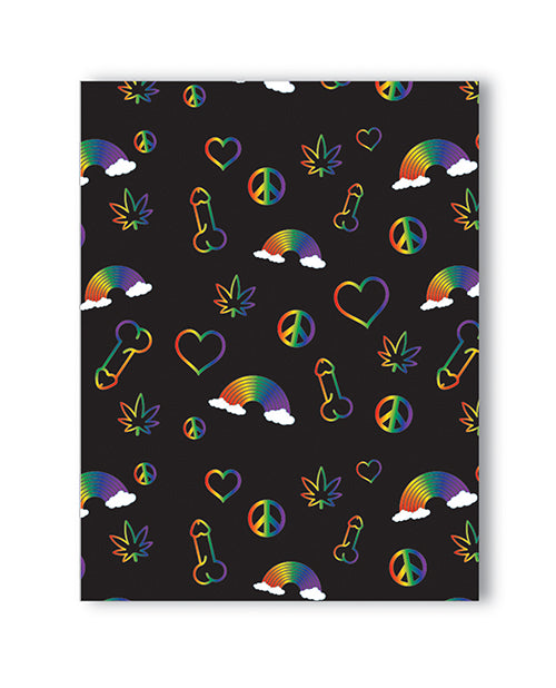 The Soft Hum Rainbow Penis Naughty Greeting Card