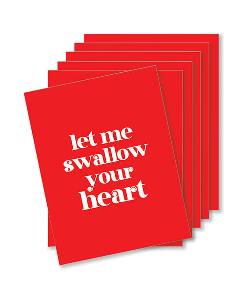 The Soft Hum Swallow Your Heart Naughty Greeting Card - Pack Of 6