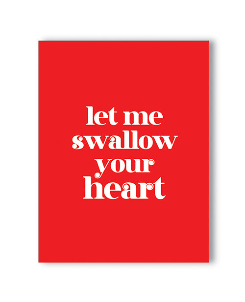 The Soft Hum Swallow Your Heart Naughty Greeting Card