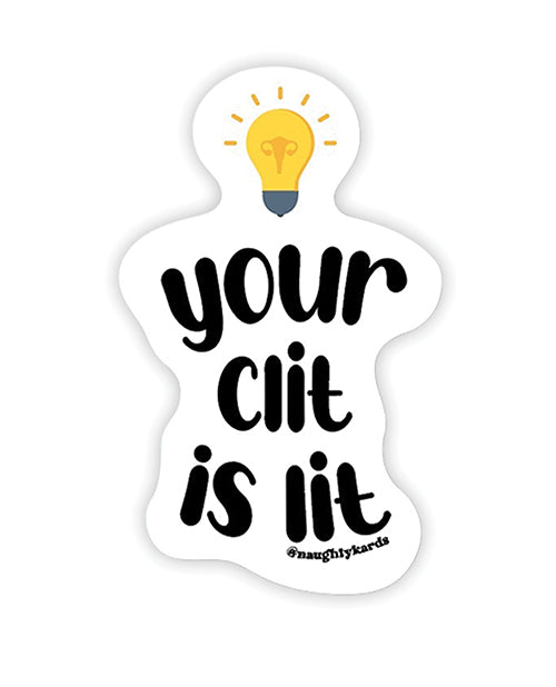 The Soft Hum Lit Clit Naughty Sticker - Pack of 3