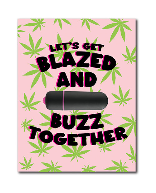 The Soft Hum 420 Foreplay Blazed Greeting Card w/Rock Candy Vibrator & Fresh Vibes Towelettes