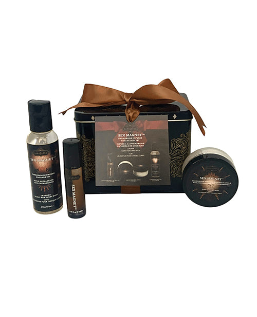 The Soft Hum Kama Sutra Sex Magnet Gift Set - Leather