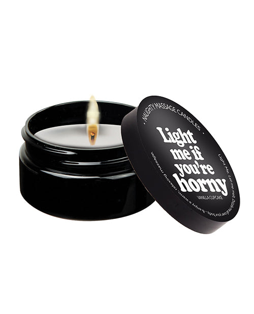 The Soft Hum Kama Sutra Mini Massage Candle - 2 oz Light Me if You're Horny