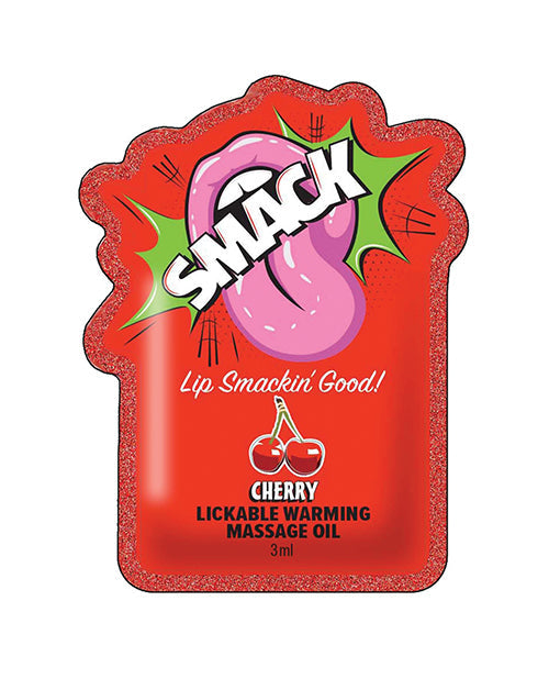 The Soft Hum Smack Lickable Warming Massage Oil - Cherry 3 ml pouch