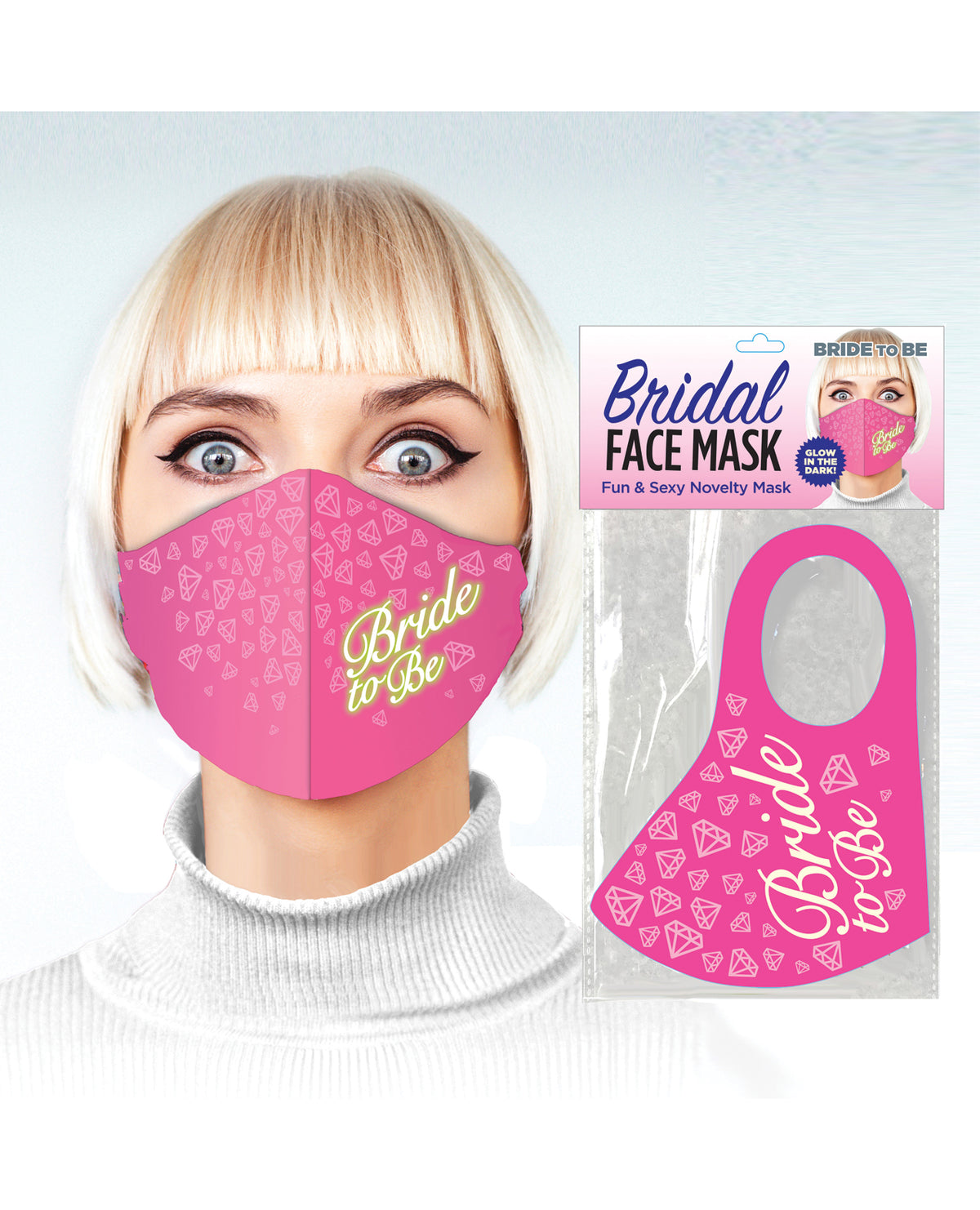 The Soft Hum Bride to be Face Mask - Pink
