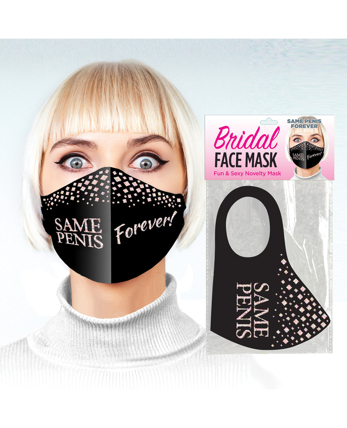 The Soft Hum Same Penis Forever Face Mask - Black