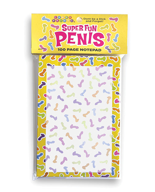 The Soft Hum Super Fun Penis Notepad - 100 Sheet Notepad