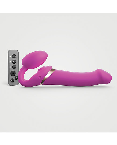 The Soft Hum Strap On Me Multi Orgasm Bendable Strapless Strap On Large - Fuchsia