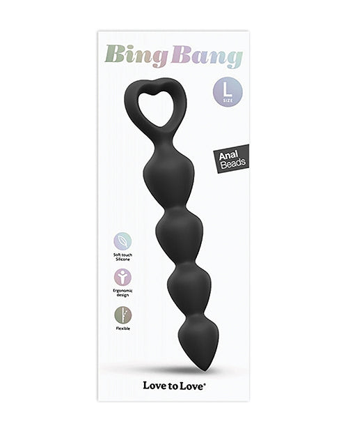 The Soft Hum Love to Love Bing Bang Anal Bead - Black Onyx Large