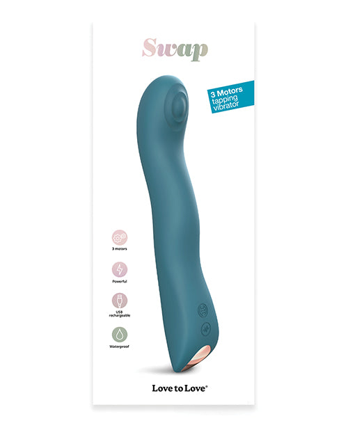 The Soft Hum Love to Love Swap Tapping Vibrator - Teal Me