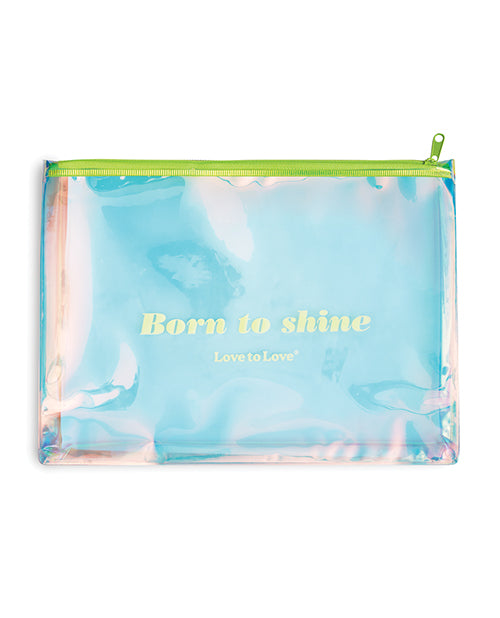 The Soft Hum Love to Love Born to Shine Pouch - Acid Yellow