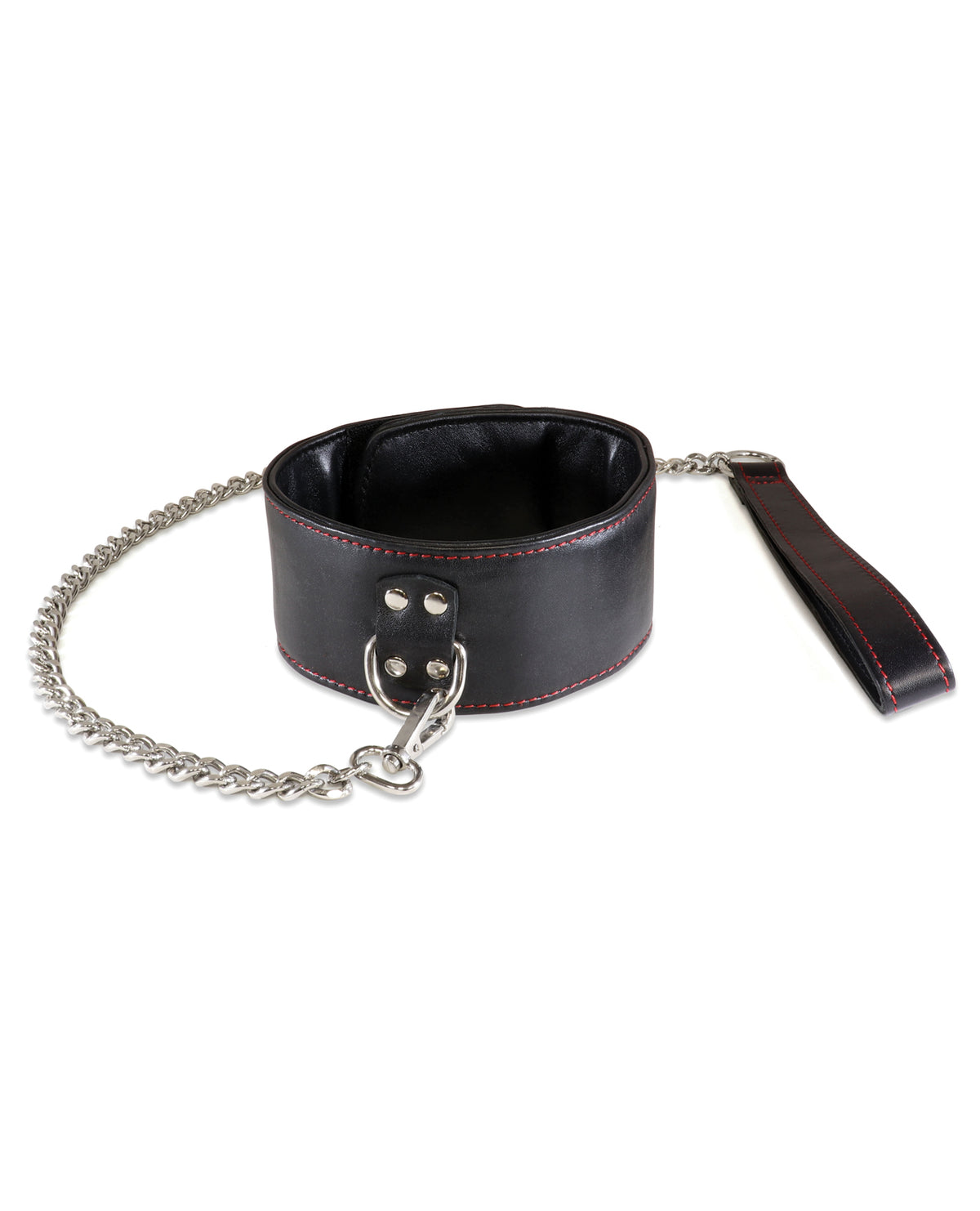 The Soft Hum Sultra Lambskin 2 1/2" Collar w/24" Chain - Black