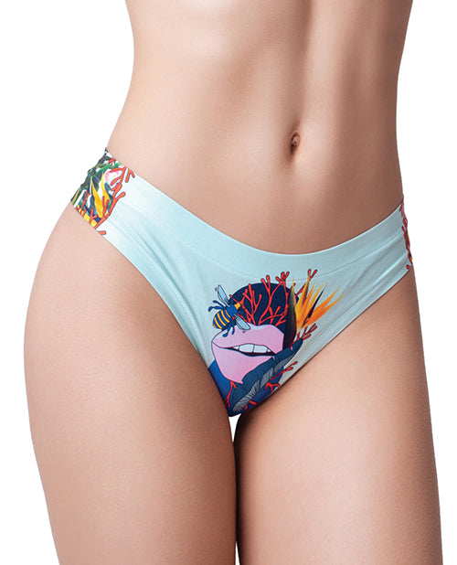 The Soft Hum Mememe Botanic Panic Lips Printed Thong LG