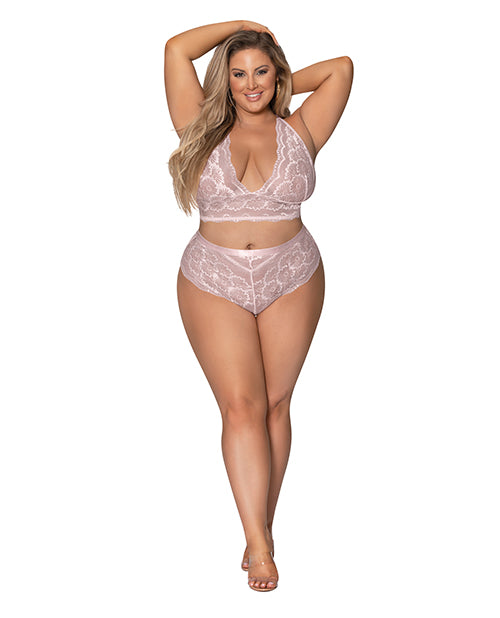 The Soft Hum Seabreeze Strappy Back Cami & Short Blush 2X