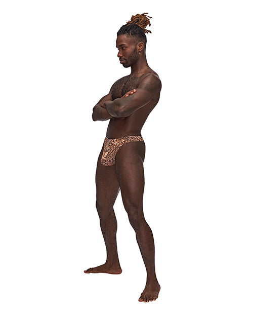 The Soft Hum Male Power Wonder Thong Animal Print S/M