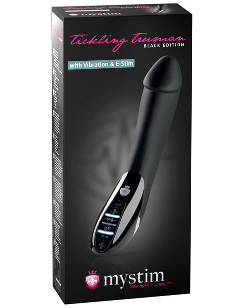 The Soft Hum Mystim Tickling Truman eStim Vibrator Black Edition - Black