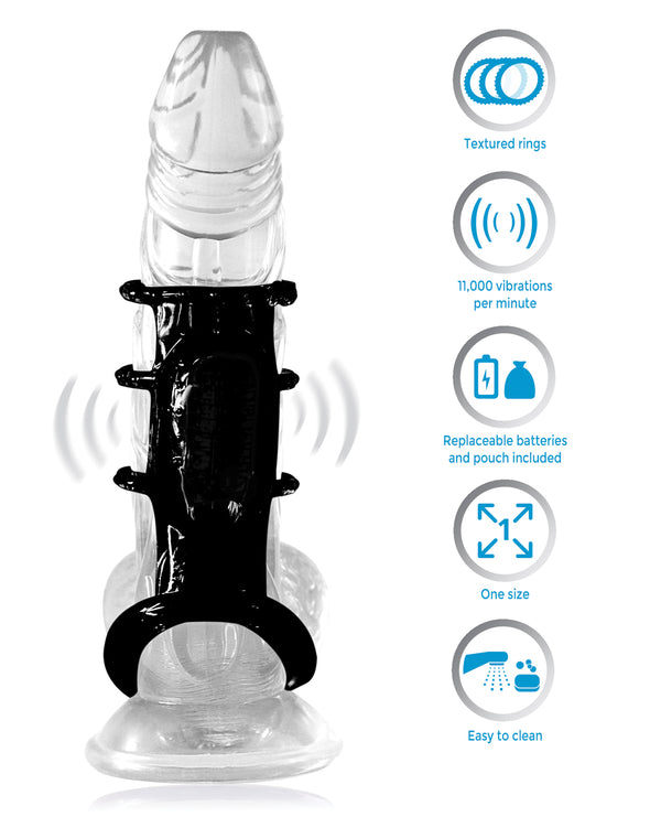 The Soft Hum Doctor Love's Zinger Vibrating Cock Cage - Black