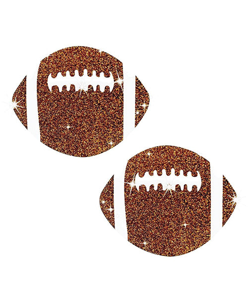 The Soft Hum Neva Nude Football Glitter Pasties - Brown O/S