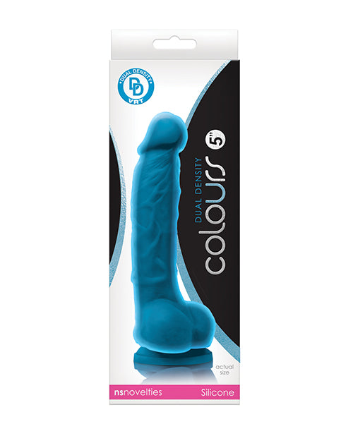 The Soft Hum Colours Dual Density 5" Dildo - Blue