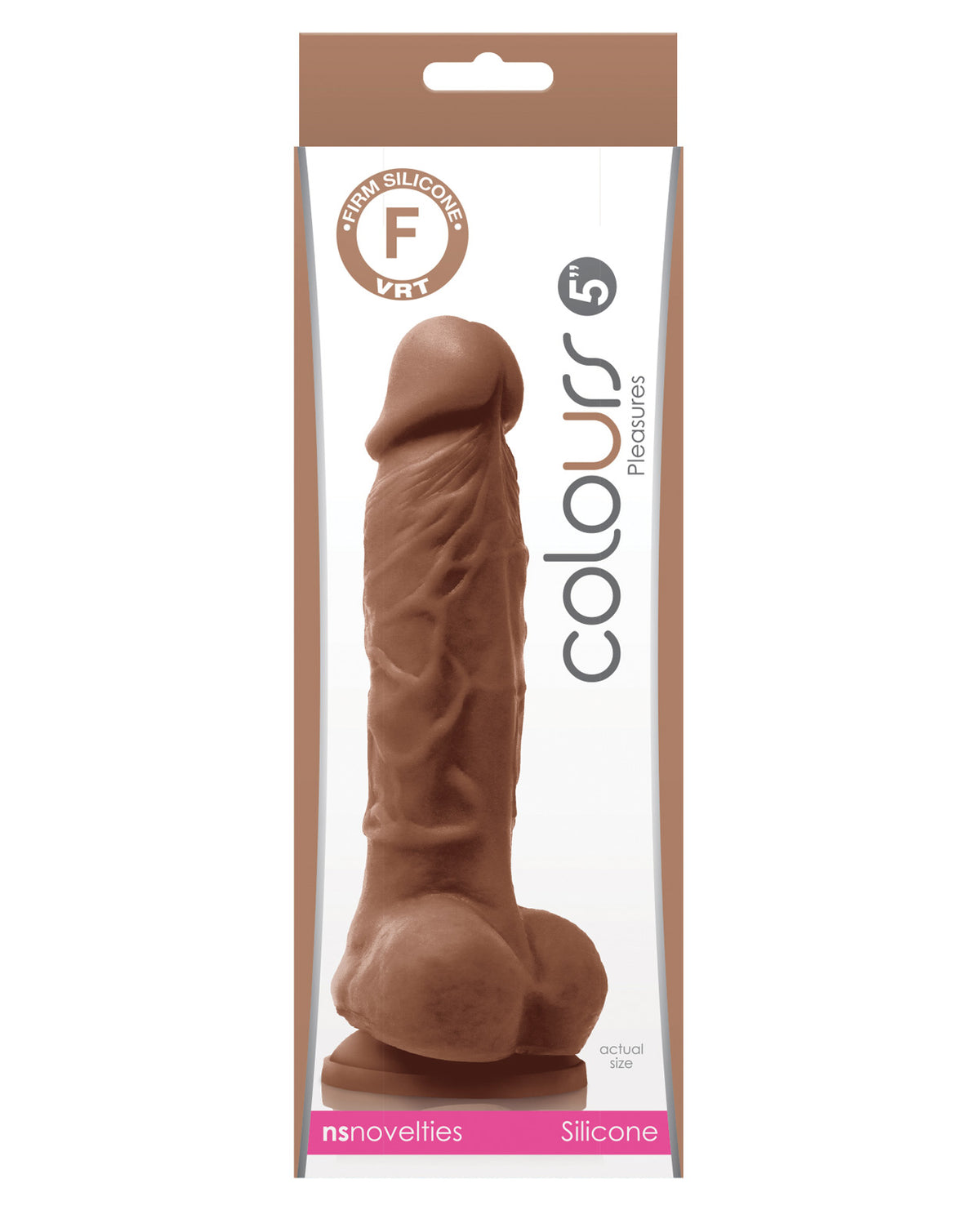 The Soft Hum Colours Pleasures 5" Dildo w/Suction Cup - Brown