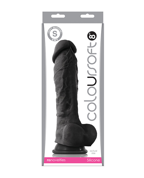 The Soft Hum ColourSoft 8" Soft Dildo - Black