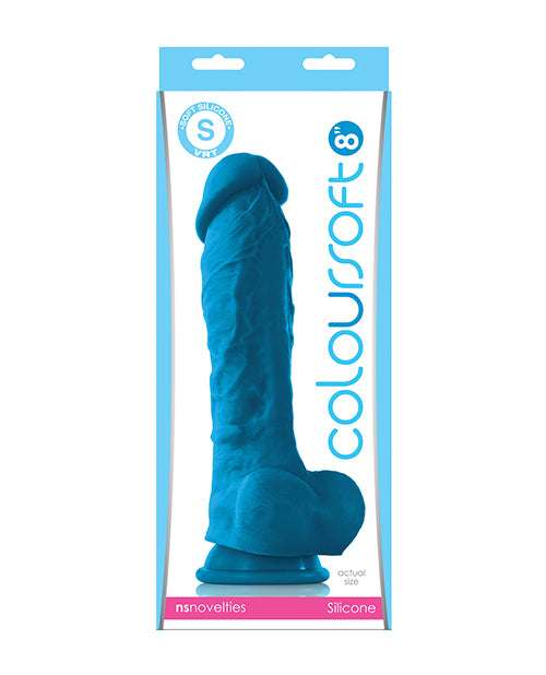 The Soft Hum ColourSoft 8" Soft Dildo - Blue