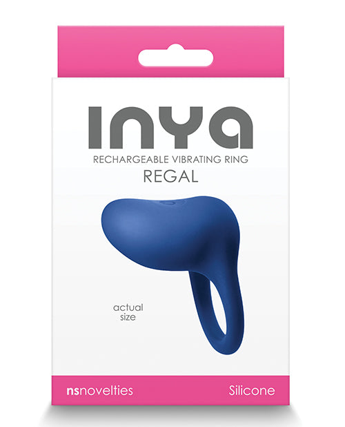 The Soft Hum INYA Regal Rechargeable Vibrating Ring - Blue
