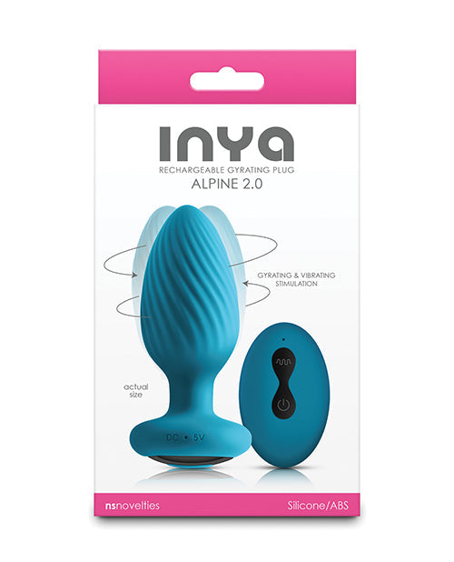 The Soft Hum INYA Alpine 2.0 Gyrating & Vibrating Anal Plug w/Remote - Teal